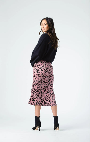 Frost Bias Cut Midi Skirt