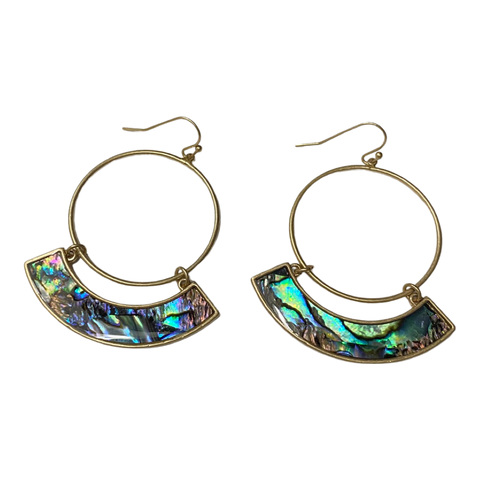 Abalone Crescent Earrings